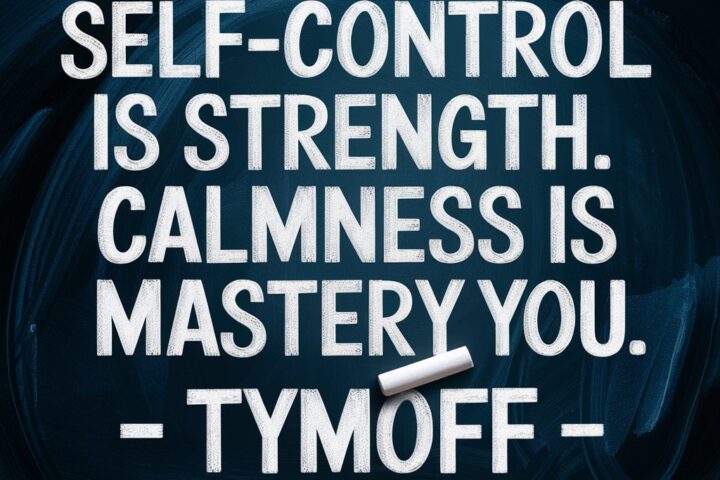 Self-Control is Strength. Calmness is Mastery. You - Tymoff